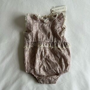 Noralee Alice Lavender Bloom Romper - 3M - spring summer Easter - new with tags